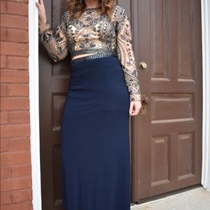 Sherri Hill 2 piece beaded prom dress 50738